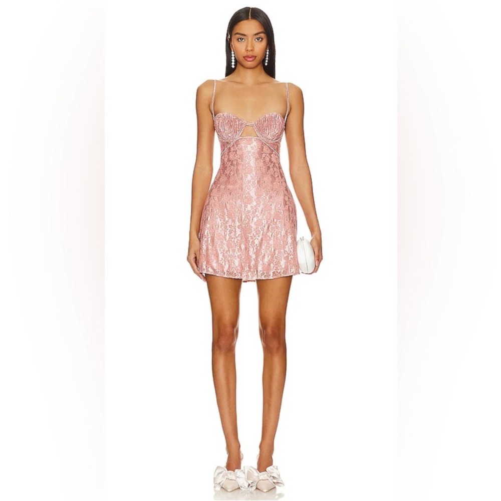 For Love and Lemons Shai Mini, Pink, Size XL